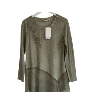 soft surroundings esperanza tunic soft taupe top NWT size small